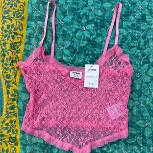 Cotton On Zoey Hanky Hem Cami in Neon Pink, Size XS, NWT